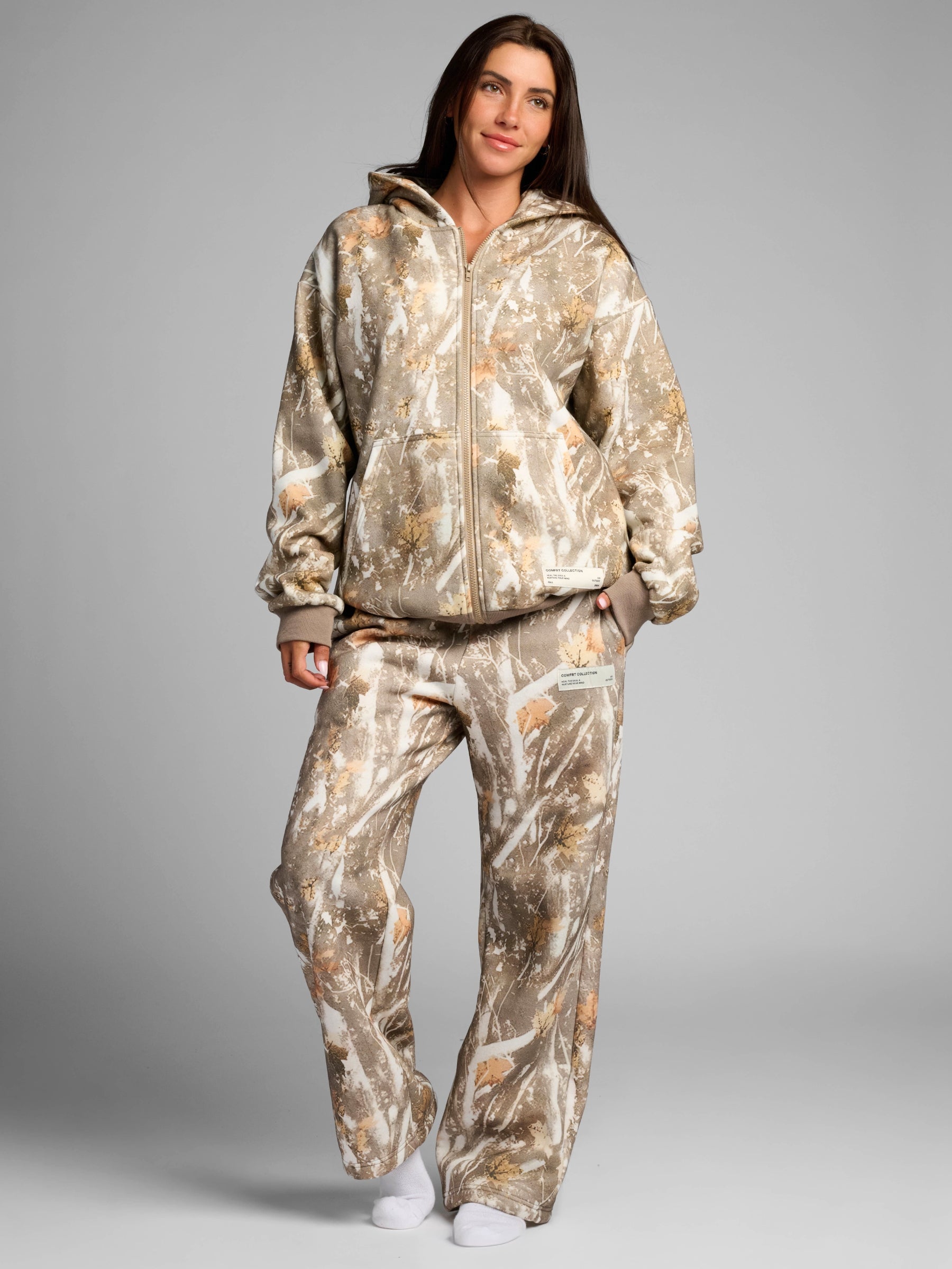 Camo Straight Leg Sweatpants - Pre Order